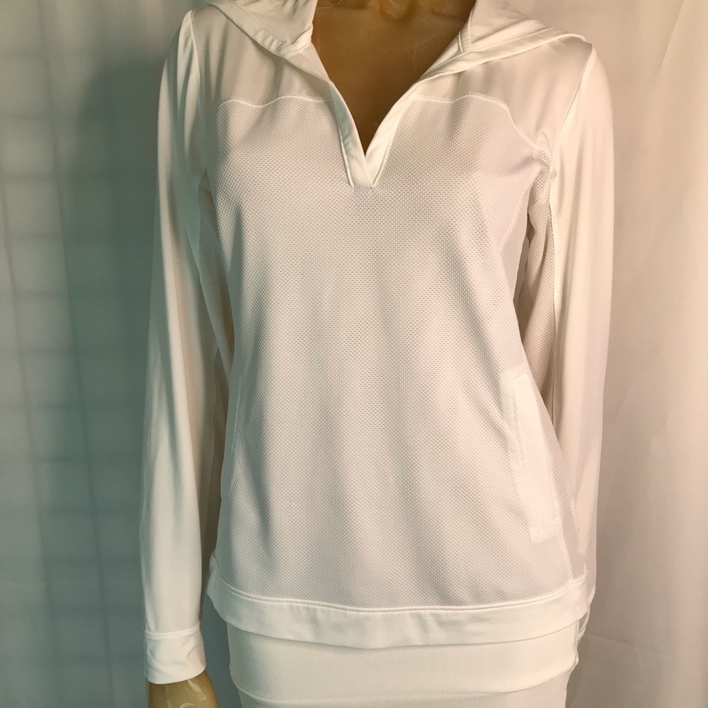 Columbia Hooded Lightweight Pullover LS White